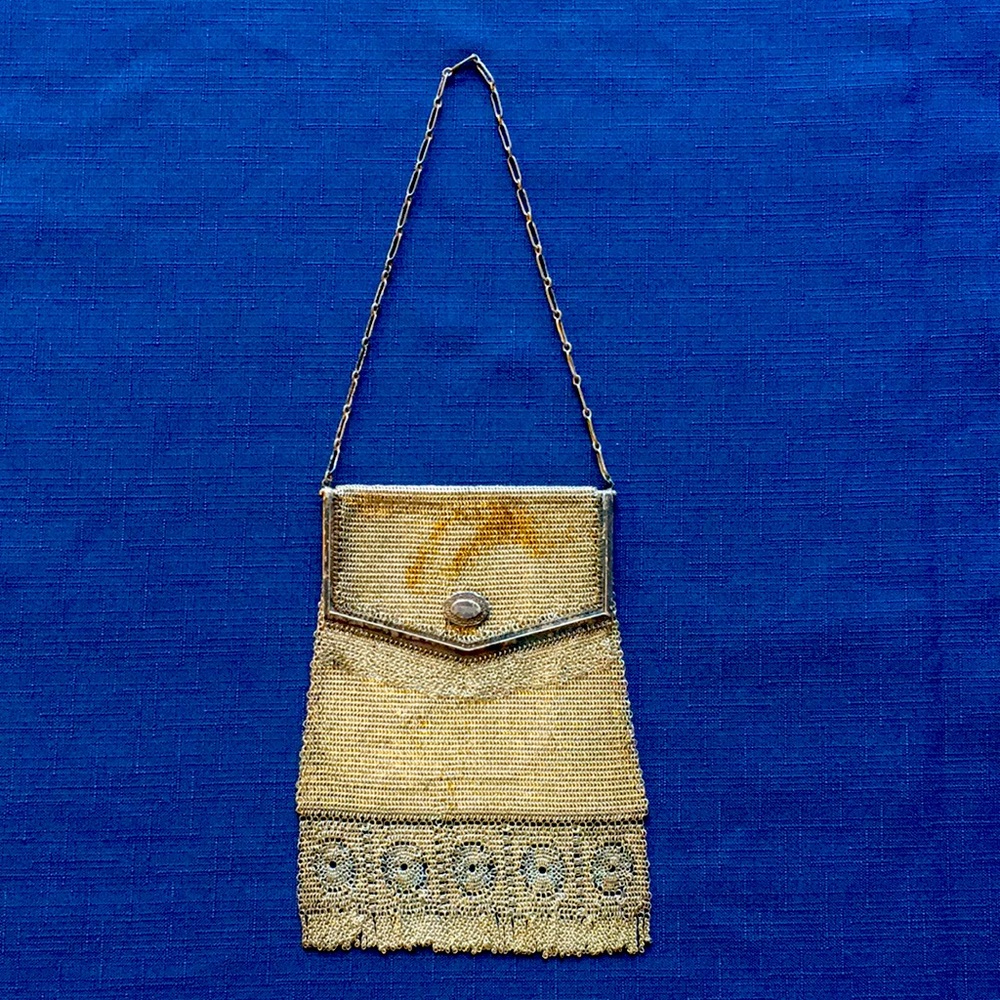 Vintage Monogrammed Mesh Evening Purse
